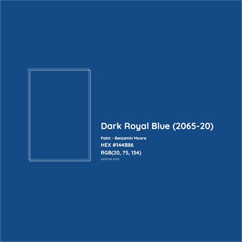 Dark Royal Blue (2065-20) Complementary or Opposite Color Name and Code ...