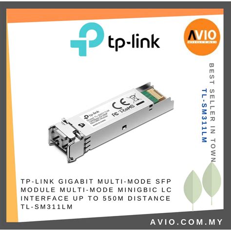 TP LINK Gigabit Multi Mode Fiber SFP Module MiniGBIC LC Interface Slot