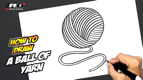 How To Draw A Ball Of Yarn Youtube