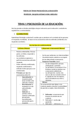 RESUMEN PARA EL EXAMEN DE PSICOLOGÍA DE LA EDUCACIÓN pdf