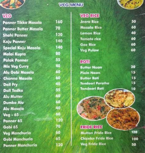 Hotel Manikanta Veg Non Veg Menu Zomato