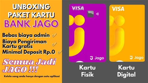 Unboxing Kartu Atm Bank Jago Youtube