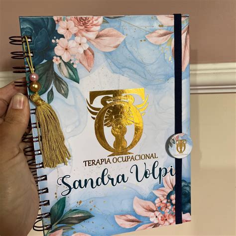 Caderno Personalizado X Estampa Metalizada Elo