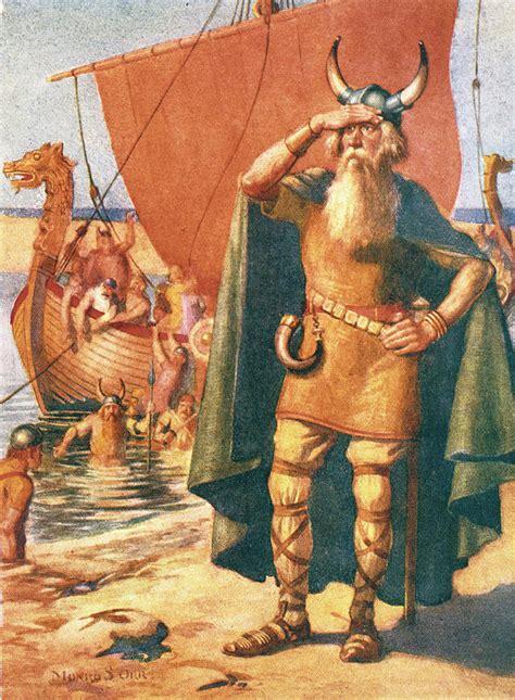 Viking Explorers Landing On An Unknown Painting by Vintage Images - Pixels