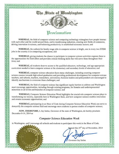 Allen School News » Gov. Inslee proclaims Dec. 8-14 “Computer Science ...