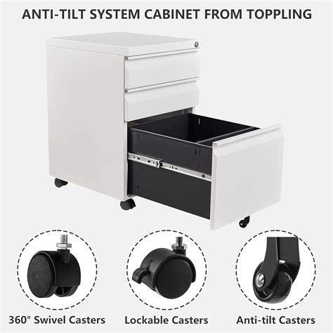 Buy Lissimo Mobile File Cabinet Drawer Locking Filing Cabinet Under