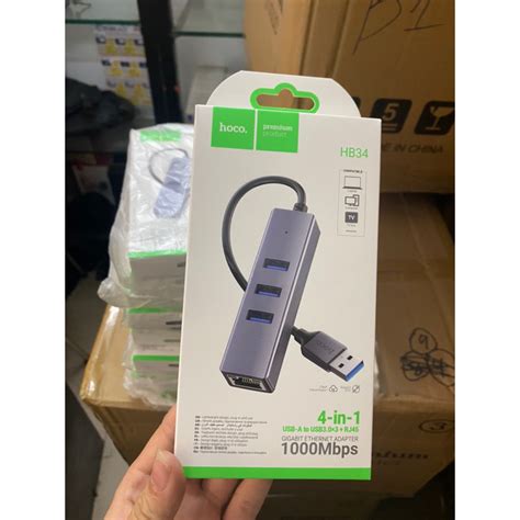 Mua Bộ Hub 4in1 Chia Cổng Usb 30 Kèm Cổng Mạng Lan Tốc độ Cao Hoco