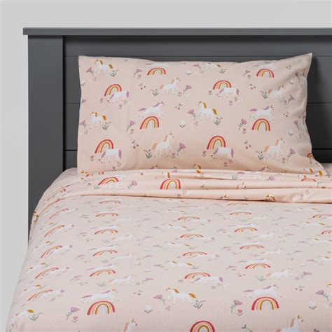 Upc 191908640105 Unicorn Flannel Sheet Set Pillowfort Twin