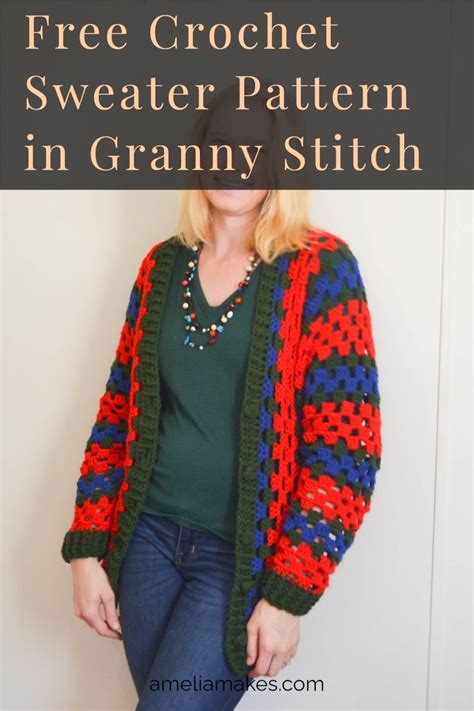 The Granny Gifts Cardigan Is A One Piece Crochet Sweater Pattern In