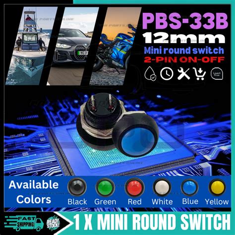 Cpo Pc Pbs B Pin Mm V A Car Push Button Momentary Switch On