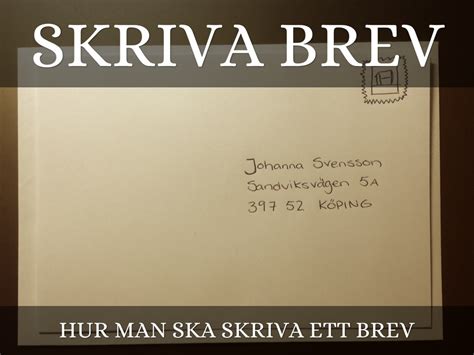 Skriva Brev By Hannah Samuelsson