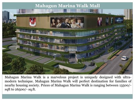 Ppt Commercial Space For Sale In Mahagun Marina Walk Mall Greater