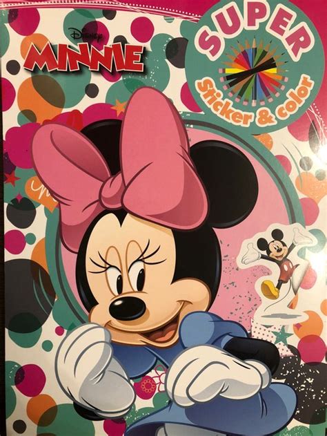 Kleurboek Disney Minnie Mouse Met Stickers Minnie Mouse Kleurboek Bol