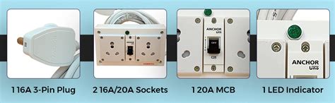 Indrico A Electric Multi Outlet Extension Board Box With Mcb For