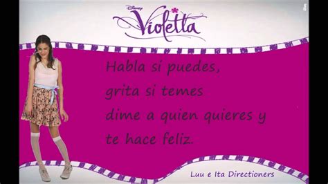 Violetta Martina Stoessel Habla Si Puedes Con Letra Youtube