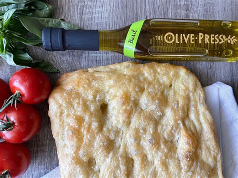 Basil Olive Oil Focaccia Bread The Olive Press