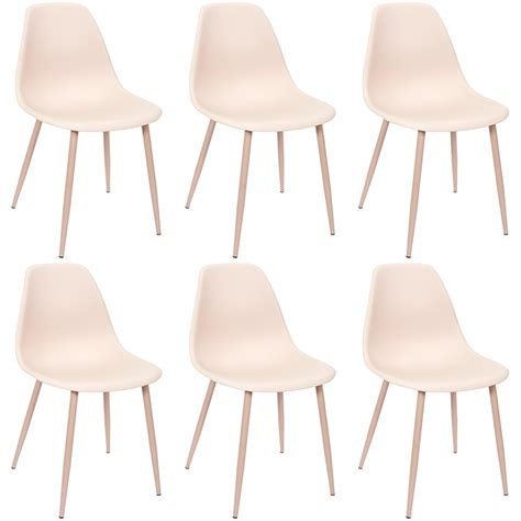 Lot De 6 Chaises Scandinaves Mila Rose Home Deco Factory