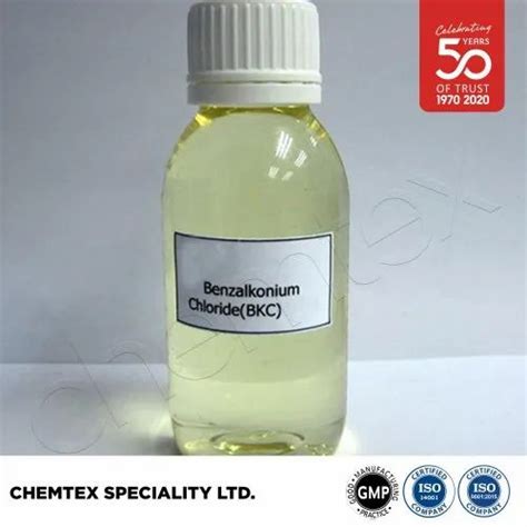 Benzalkonium Chloride Bkc 80 For Water Disinfectant Liquid At Best Price In Kolkata