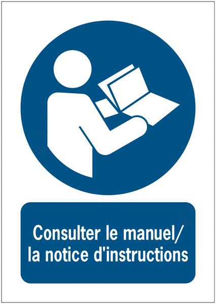 Panneaux ISO 7010 A3 A4 A5 Consulter Le Manuel La Notice D Instructions