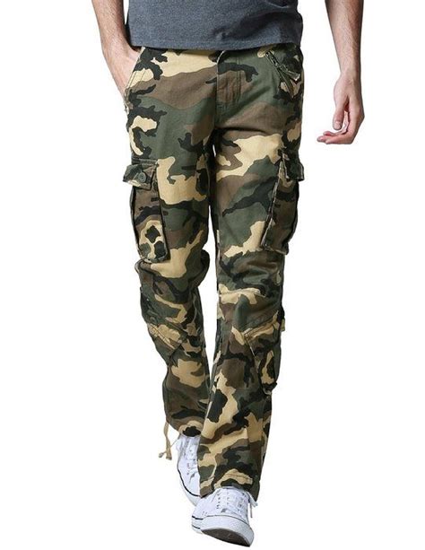 Match Men S Wild Cargo Pants 3357 Khaki Camo 36 Cargo Pants Men