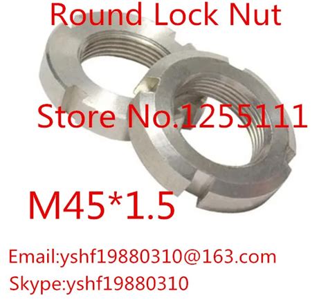 2pcs M4515 Stainless Steel Round Nut 304 Four Slot Nut Slotted Nut