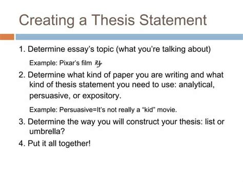 Essay Writing Thesis Statement by Heather Berry - Issuu