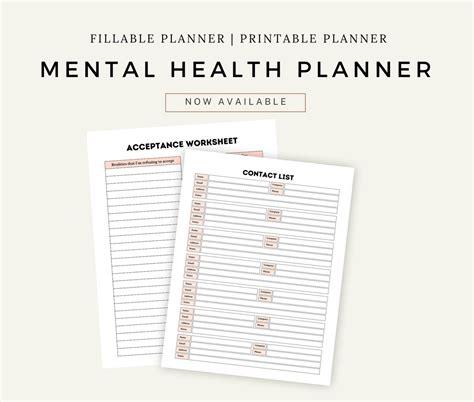 Mental Health Journal Printable Mental Health Planner Etsy