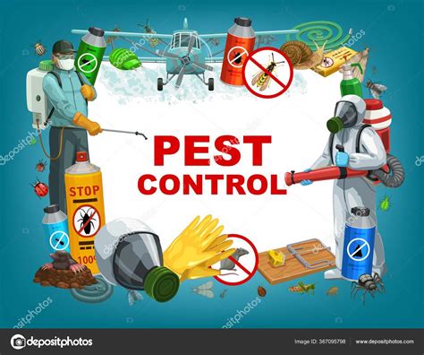 Pest Control Service Vector Poster Disinfestation Deratization Sanitary Domestic Insects Stock