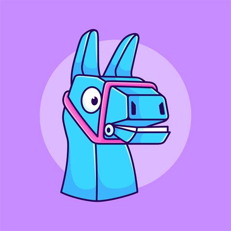 cute blue alpaca head cartoon illustration. llama robot design 10939110 ...