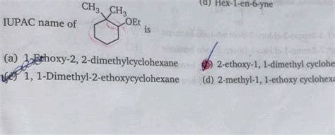 Ch Ch D Hex L En Yne Iupac Name Of Et A Ethoxy