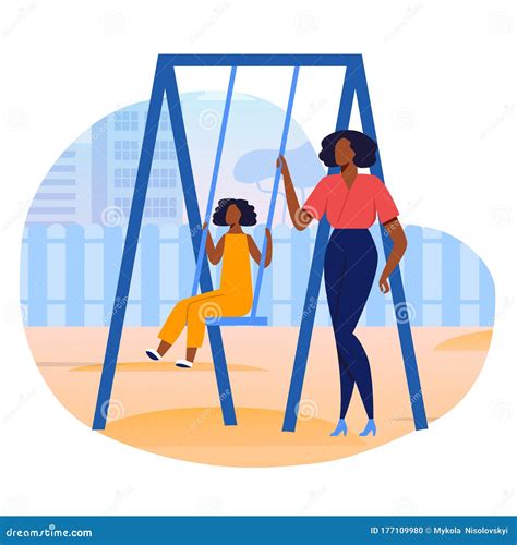 Mother And Daughter Bonding Vector Illustration Stock Vector