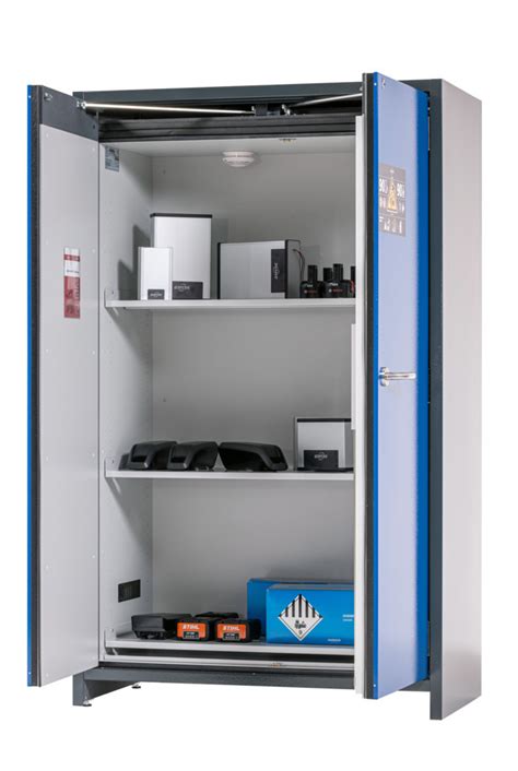 Asecos Lithium Ion Battery Storage Cabinet Safestore Core Shelves