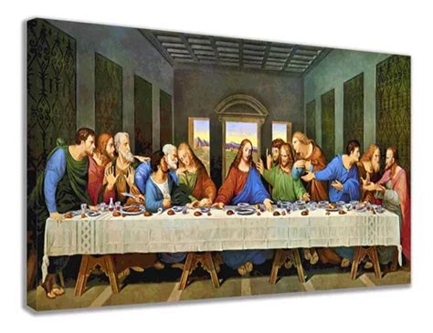 Cuadro decorativo Ecodecor Quadro Santa Ceia Pão E Vinho Jesus Tela