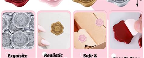 Amazon Whaline Pcs Embossed Wax Seal Stickers Silver Heart