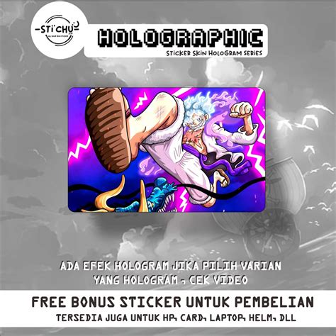 Jual Sticker Kartu Atm Hologram Anime One Piece By Stichu Skin Card