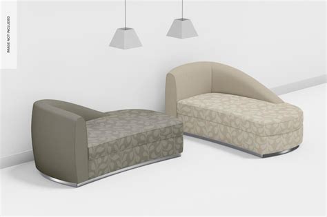 Premium Psd Sofas With Metallic Base Mockup