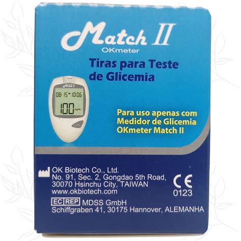 Tiras Para Teste De Glicemia Match Ii C P Okmeter Fita Mercadolivre