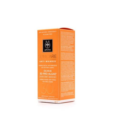 Apivita Suncare Crema Facial Antiarrugas De Textura Ligera Spf Ml