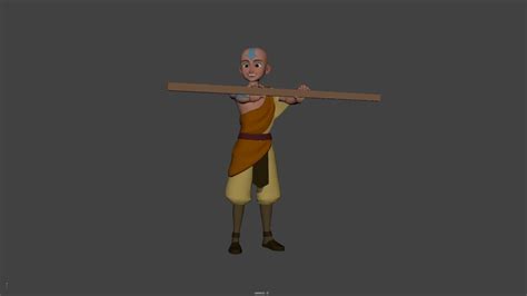 Artstation Aang Twirling Staff Animation Playblast