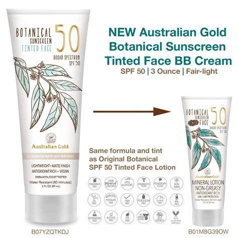 Australian Gold Botanical Sunscreen Tinted Face Bb Cream Spf