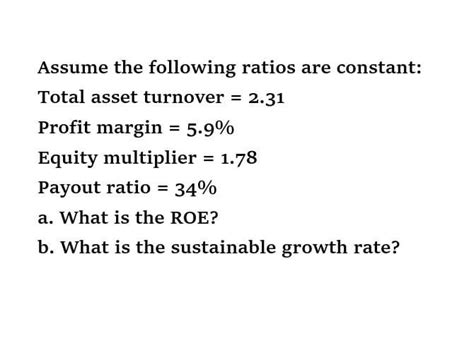 Answered Assume The Following Ratios Are… Bartleby