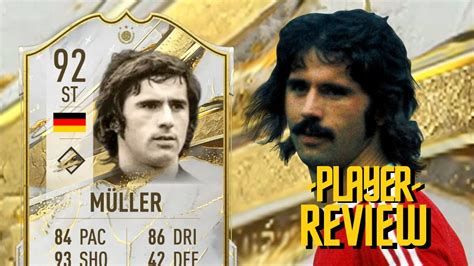 92 Icon Gerd Muller Review Fifa 23 Ultimate Team Youtube