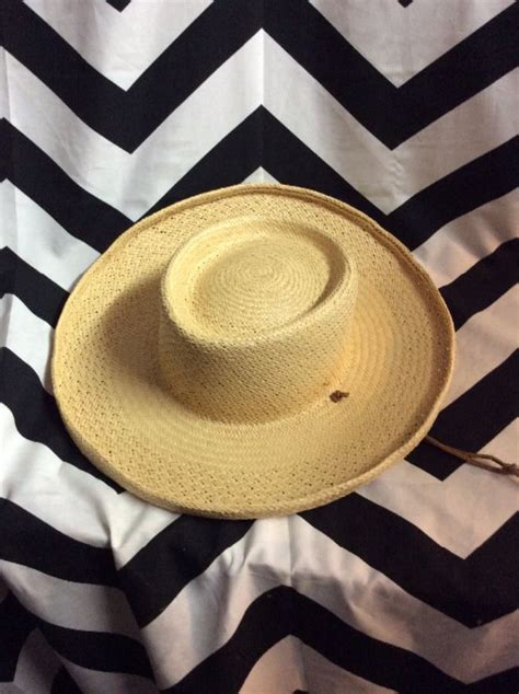 Hat Panama Plantation Style Straw Pencil Thin Edged Round Brim