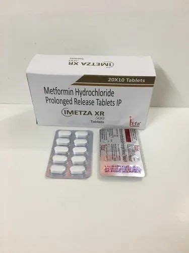 Imetza Metformin 500mg Prolonged Release Tablet 20x10 Prescription Rs 2090 Strip Id