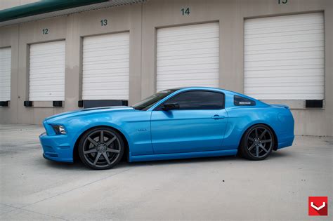 Customized Blue Mustang Sporting Matte Black Rims — CARiD.com Gallery