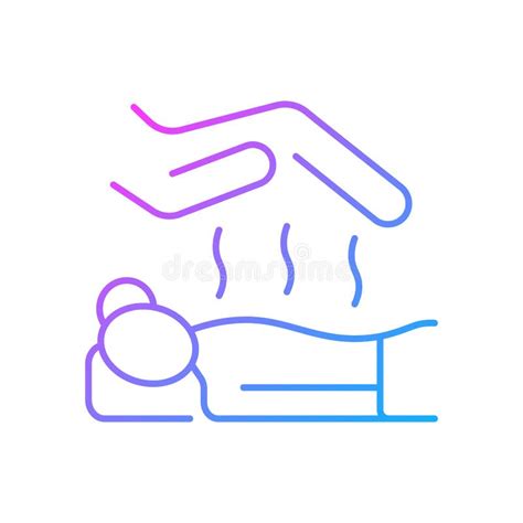 Icône Vectorielle Linéaire Du Gradient De Massage Reiki Illustration De