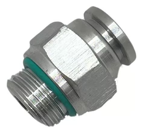 Conector A O Inox Tubo Pu Mm Rosca Bsp Engate R Pido Mercadolivre