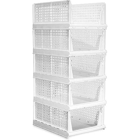 Wazdorf Wardrobe Organizer For Clothes Foldable Stackable Almirah