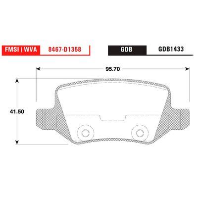 Balatas Traseras De Bajos Metales TRW GDB1433 Refaccionaria