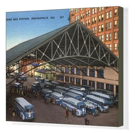 Print Of Greyhound Bus Station Indianapolis Indiana Usa Bus